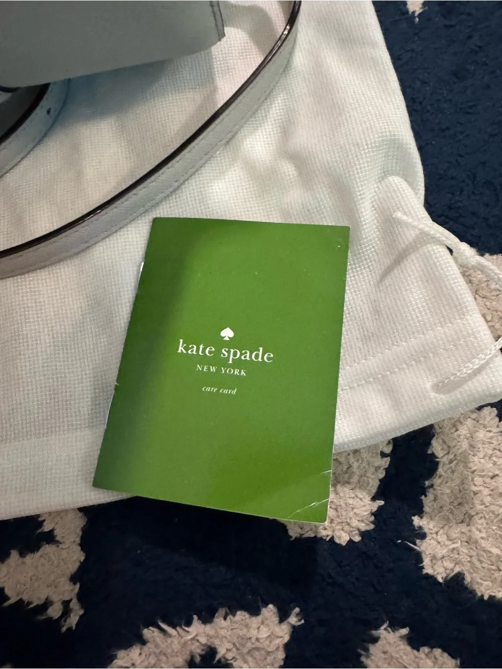 kate spade Light Gray Saffiano Dome Satchel with Crossbody Strap